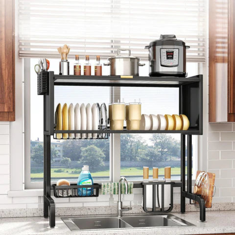 Organizador de Cocina Multifuncional en Acero Inoxidable + REGALO: Kit de Utensilios